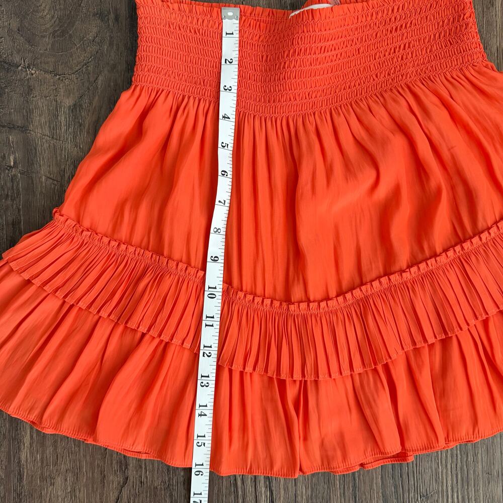 Ramy Brook Wendy Tiered Mini Skirt in Poppy Size Medium - Picture 8 of 9